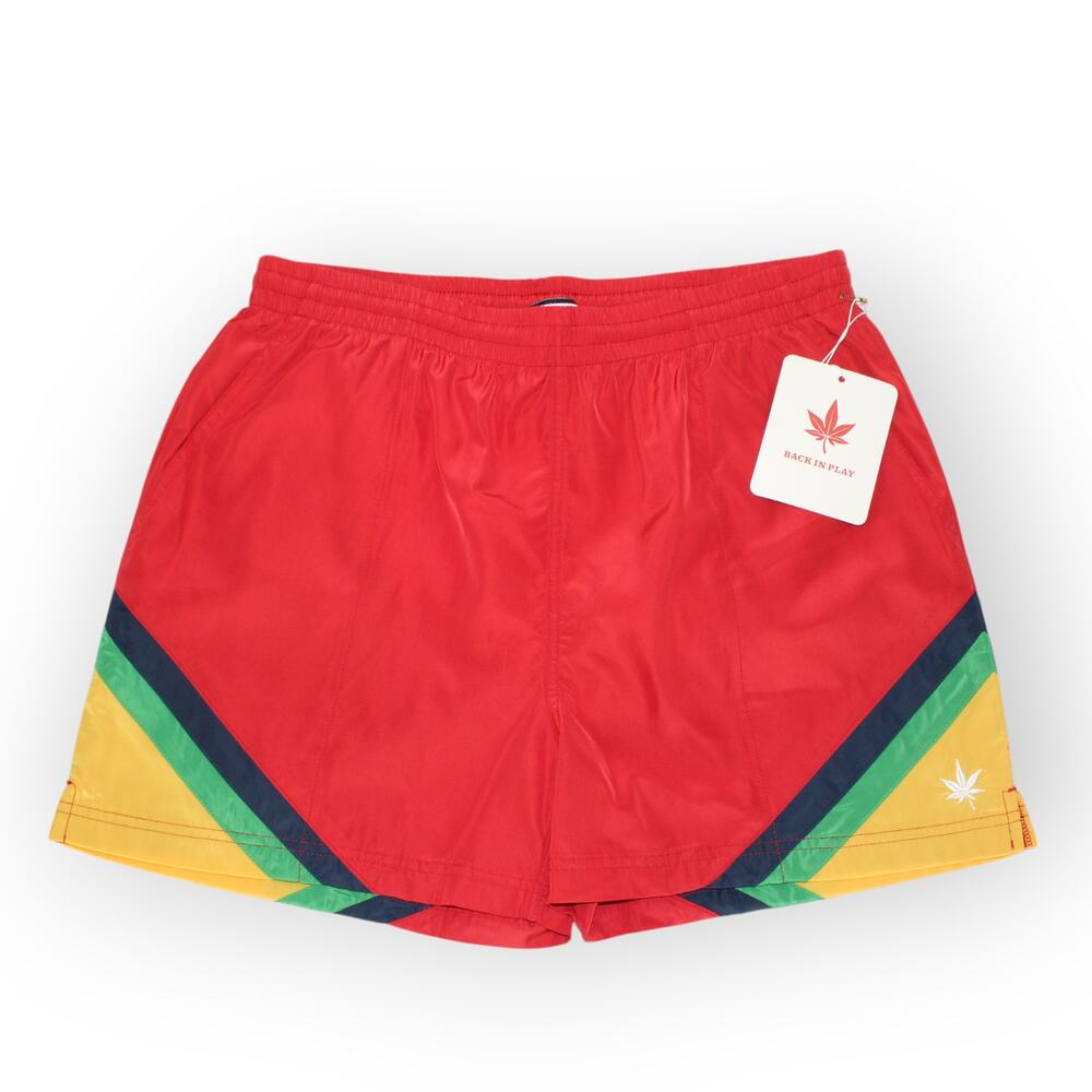 NEW Small BOAST USA Corner Panel Match Shorts RedStripe Tennis Pickleball Surf